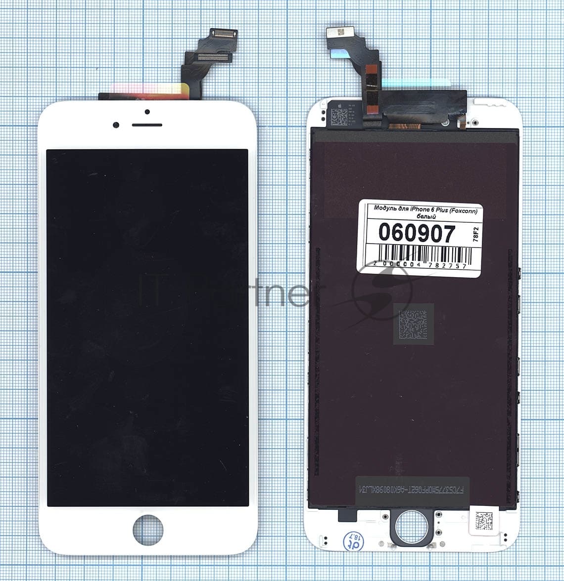 Дисплей для Apple iPhone 6 Plus в сборе с тачскрином (Foxconn) белый