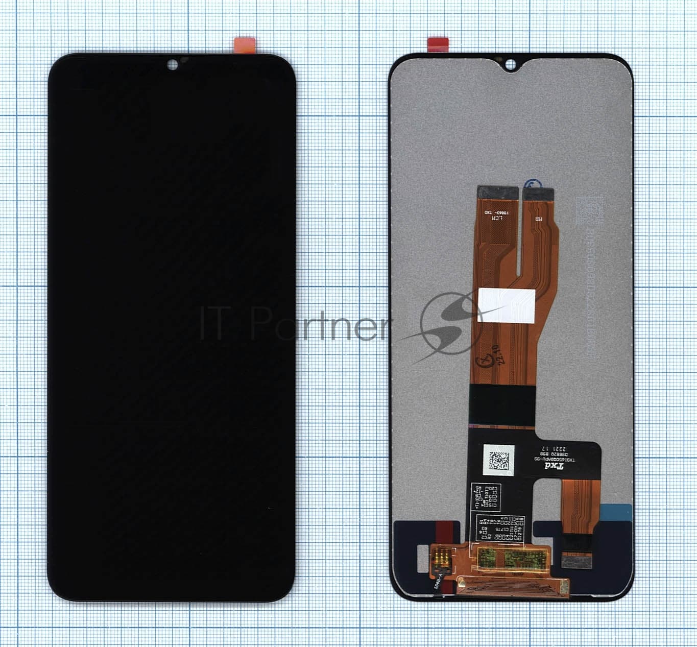 Дисплей для Realme C30 черный