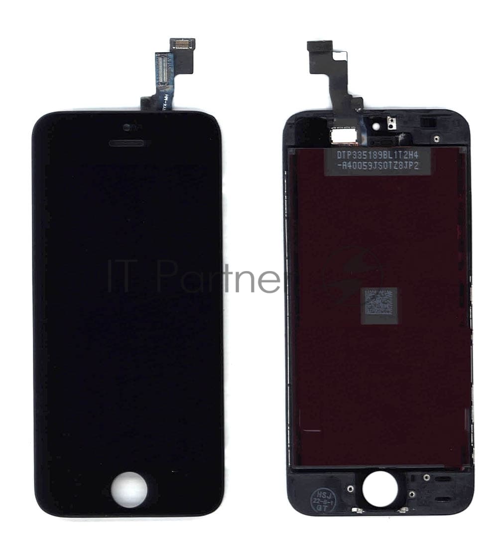 Дисплей для Apple iPhone 5S в сборе с тачскрином (AAA) черный