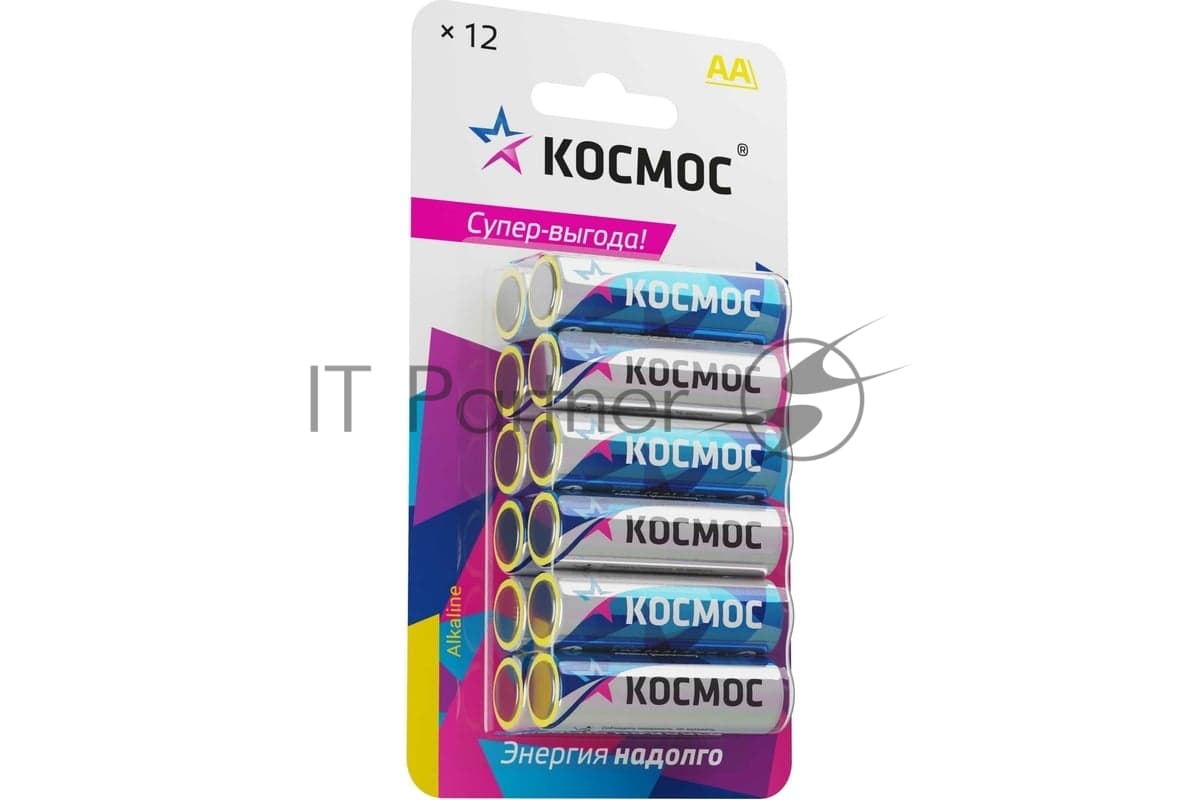 Элемент питания Космос алкалиновый AA/LR06 BP-12 (блист.12шт)