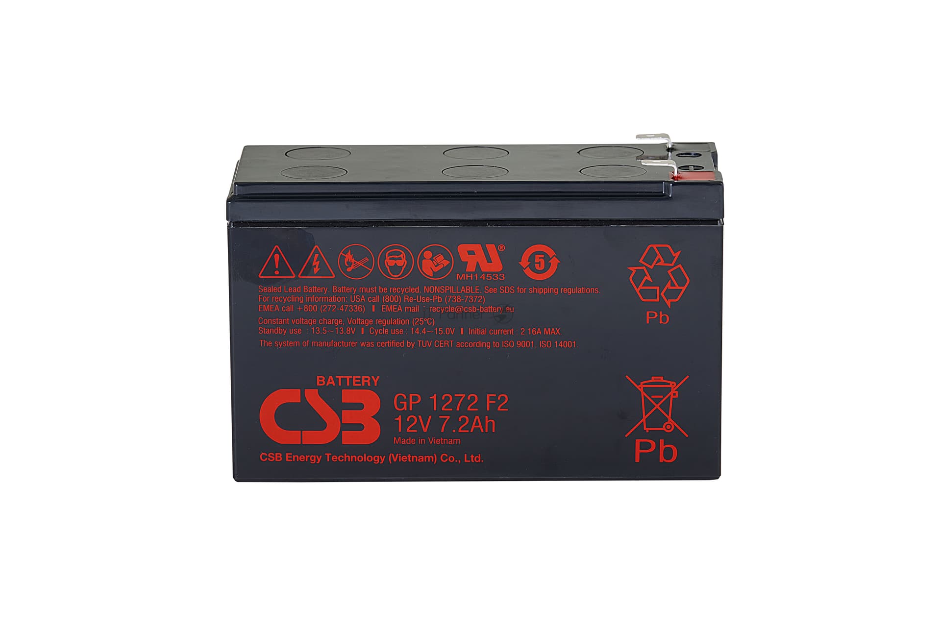 CSB Батарея GP1272 (12V 7Ah F1)
