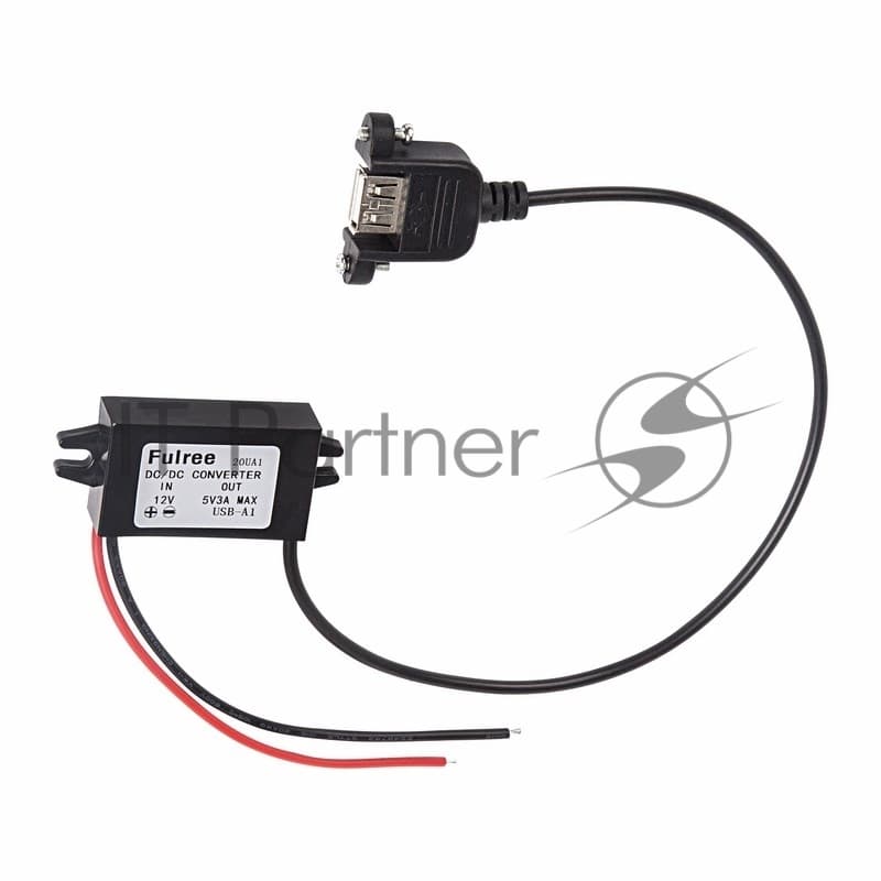 Адаптер Rexant DC 12 V-гнездо USB-A 5 V 3 A