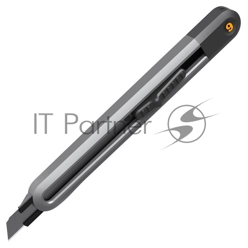 Технический нож "Home Series Black" Deli HT4009 ширина лезвия 9мм, эксклюзивный дизайн, корпус из высококачественного софттач пластика
