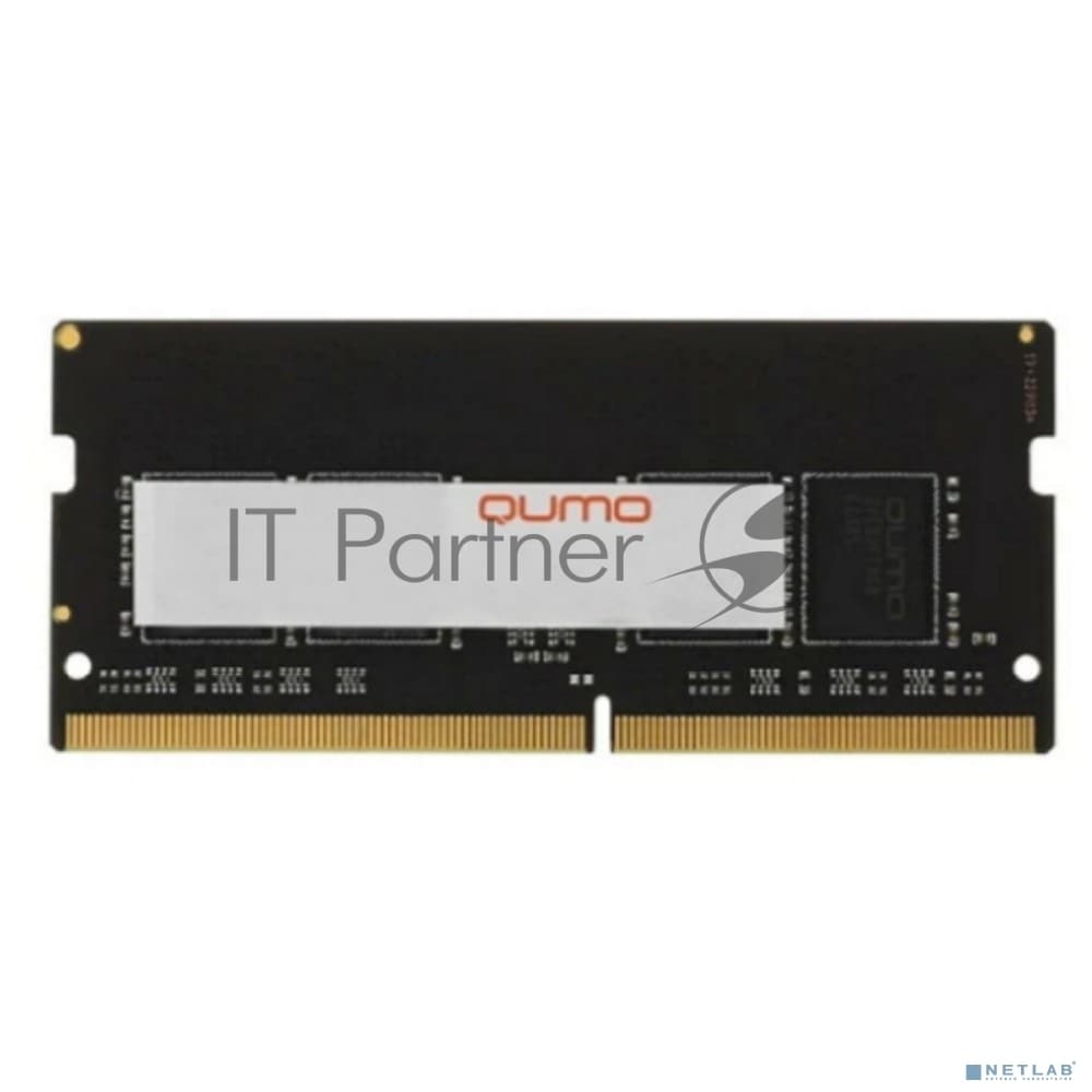 Оперативная память Qumo, DDR4, 8GB (1x8GB), 3200 MHz, CL22, без радиатора, SO-DIMM (INTEL Only)