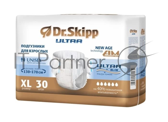 Подгузники для взрослых Dr.Skipp Ultra, р-р XL, 30 шт., 8109