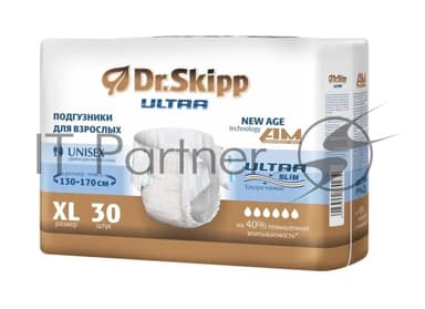 Подгузники для взрослых Dr.Skipp Ultra, р-р XL, 30 шт., 8109