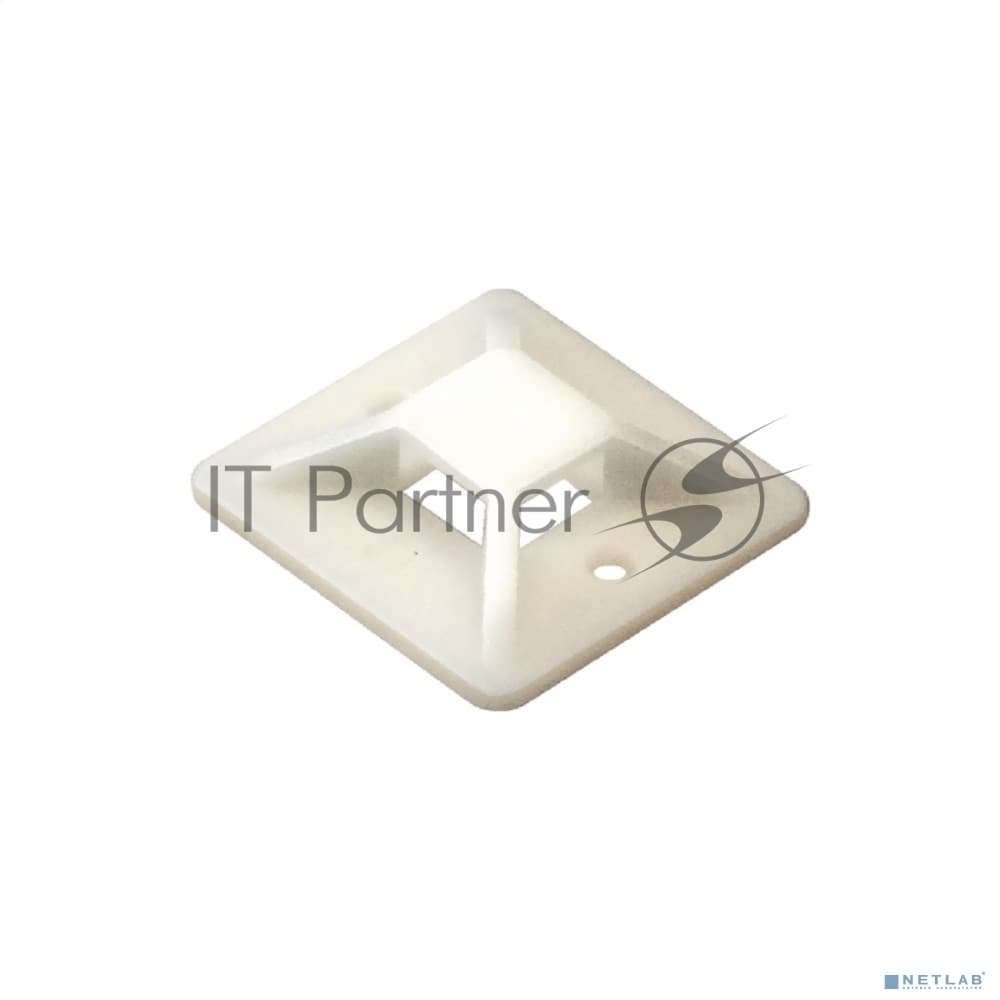 Самоклеющаяся площадка для крепления стяжек ExeGate EX293145RUS STM3030W-100 (30х30 мм, halogen free, -40°C - +85°C, белая, 100 шт)