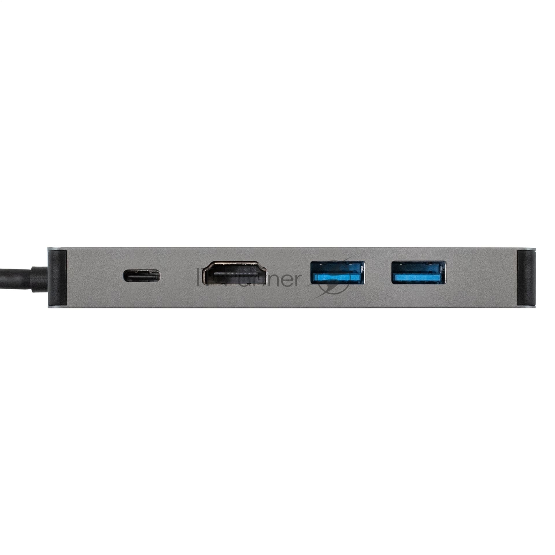 USB-концентратор ExeGate DUB-21C/PD/HL (кабель-адаптер USB Type-C --> 2xUSB3.0 + PD 100W + HDMI 4K@60Hz + Lan RJ45 10/100/1000Mb, Plug&Play, серая)