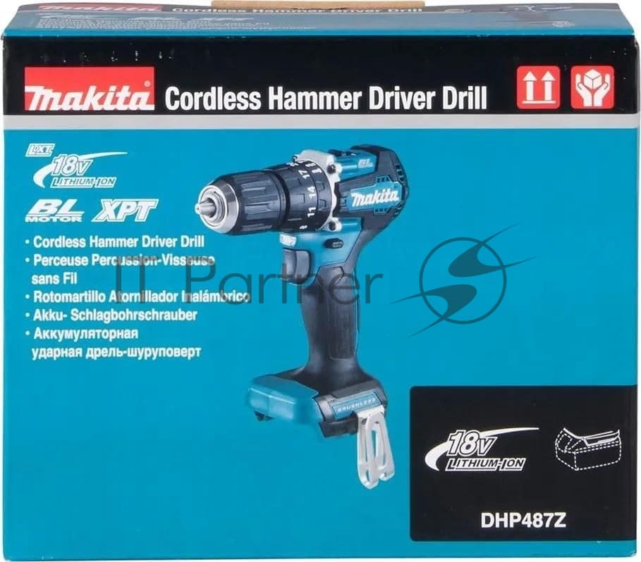Дрель-шуруповерт Makita DHP487Z аккум. патрон:быстрозажимной