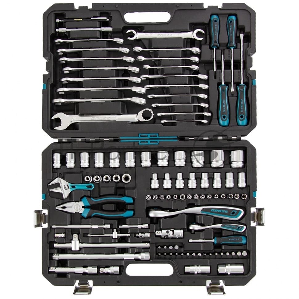 Набор инструментов Gross 1/4", 1/2", CrV, 120 зубьев, 101 предмет