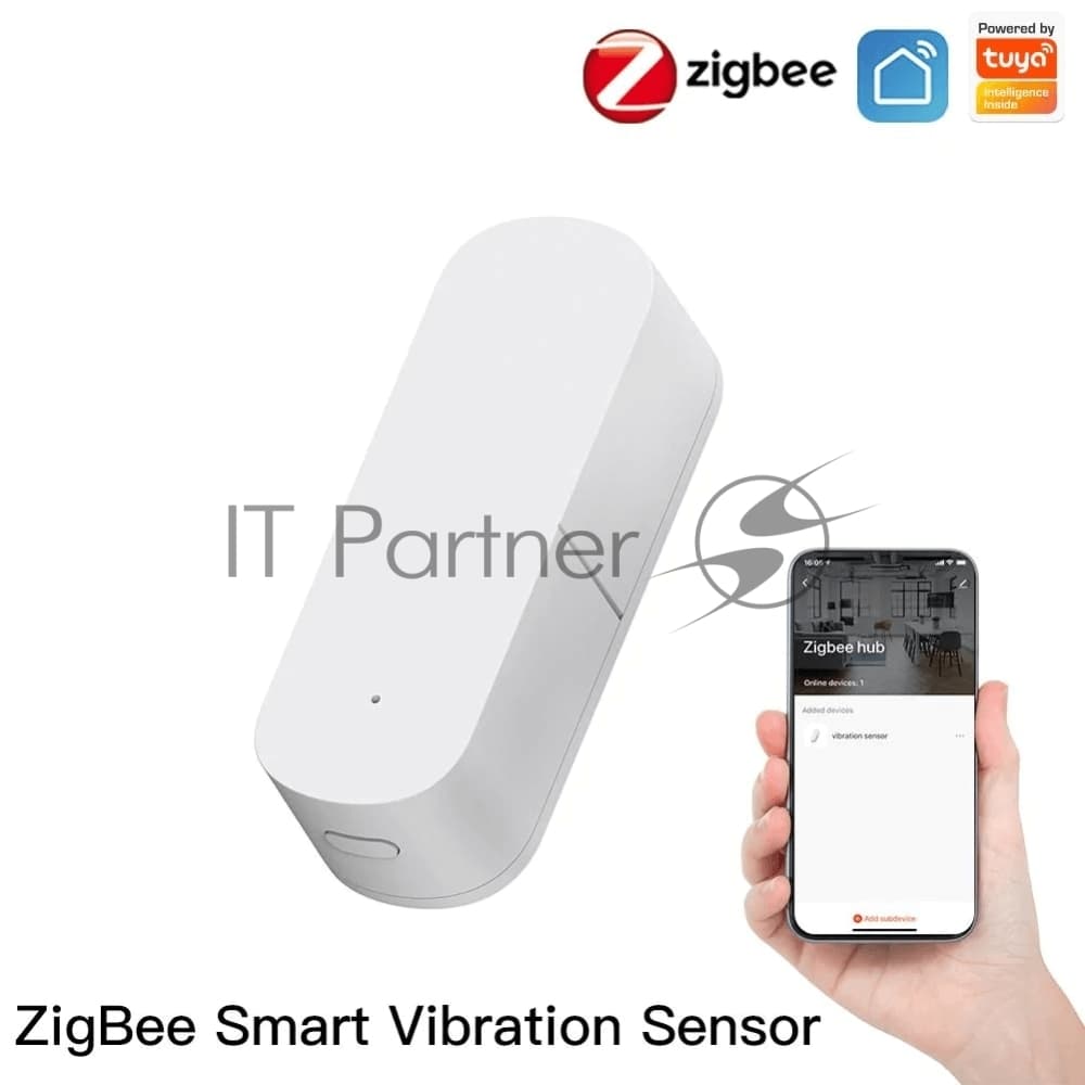 Датчик вибрации MOES Vibration Sensor ZSS-Z-VBR, Zigbee, AAA 2шт х 1.5 V