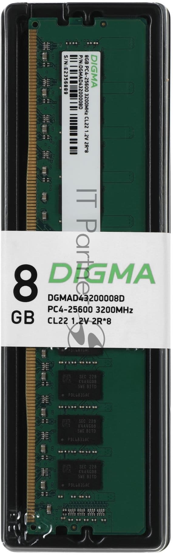 Оперативная память Digma, DDR4, 8GB (1x8GB), 3200MHz, CL22, DIMM