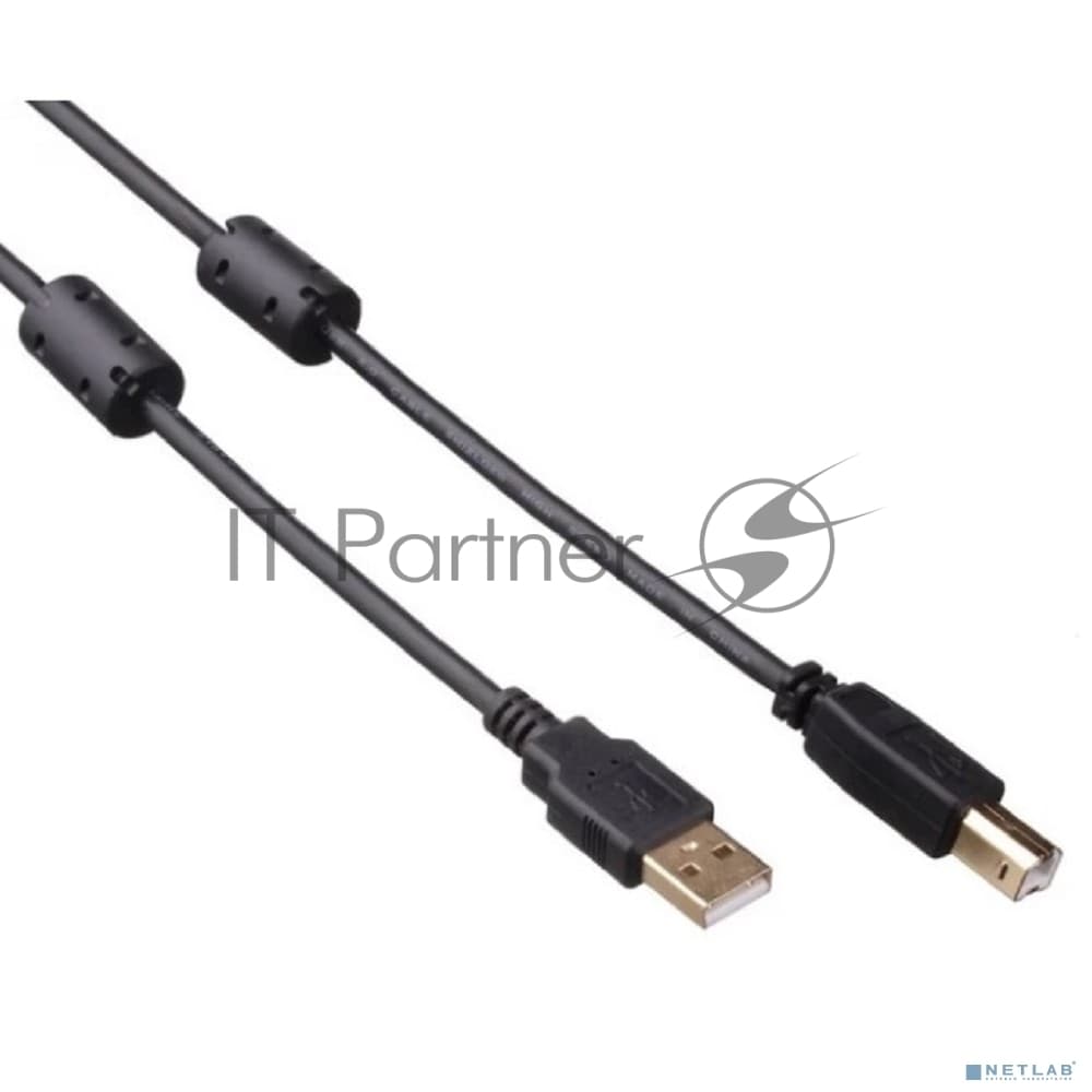 Кабель USB 2.0 ExeGate EX-CCF-USB2-AMBM-4.5 (Am/Bm, 4,5м, 2 фильтра)