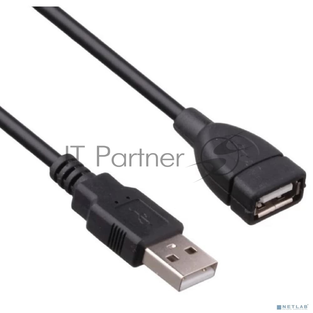 Удлинитель USB 2.0 ExeGate EX-CCF-USB2-AMAF-5.0F (Am/Af, позолоченные контакты, ферритовые кольца, 5м)