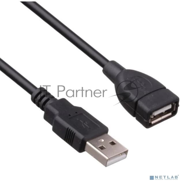 Удлинитель USB 2.0 ExeGate EX-CCF-USB2-AMAF-1.8F (Am/Af, позолоченные контакты, ферритовые кольца, 1,8м)