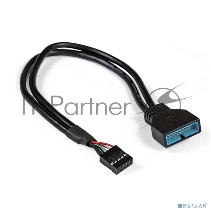 Кабель-переходник USB 2.0-USB 3.0 ExeGate EX-CC-U3U2-0.15 (9pin(F)/19pin(M), 0,15м)
