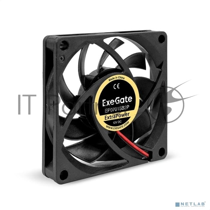 Вентилятор для корпуса ExeGate ExtraPower EP07015B2P черный, 70 мм, 3100 об/мин, 28 дБ, 2 pin