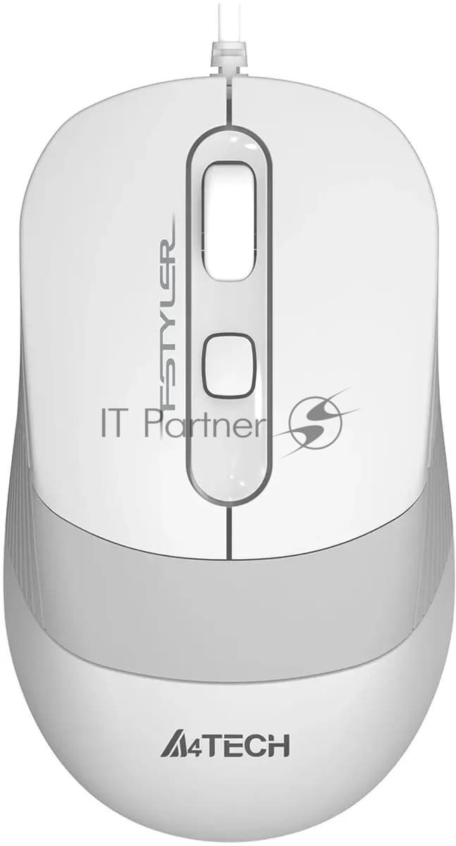 Мышь A4Tech Fstyler FM10S белый/серый оптическая 1600dpi silent USB 3but (FM10S USB WHITE)