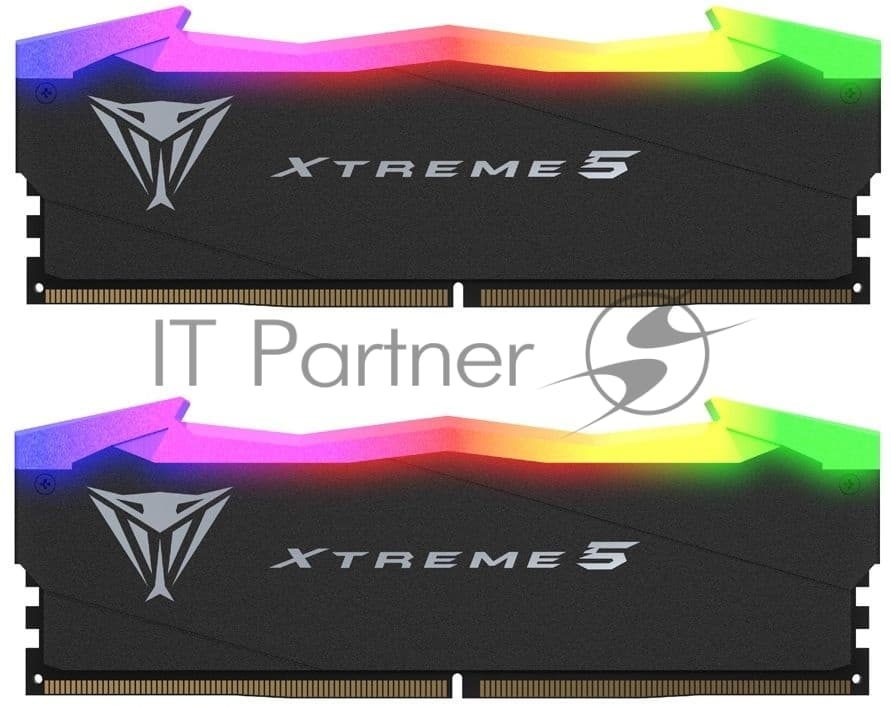Оперативная память Patriot Viper Xtreme 5, DDR5, 48GB (2x24GB), 7600MHz, CL36, DIMM, с радиаторами, RGB, черный