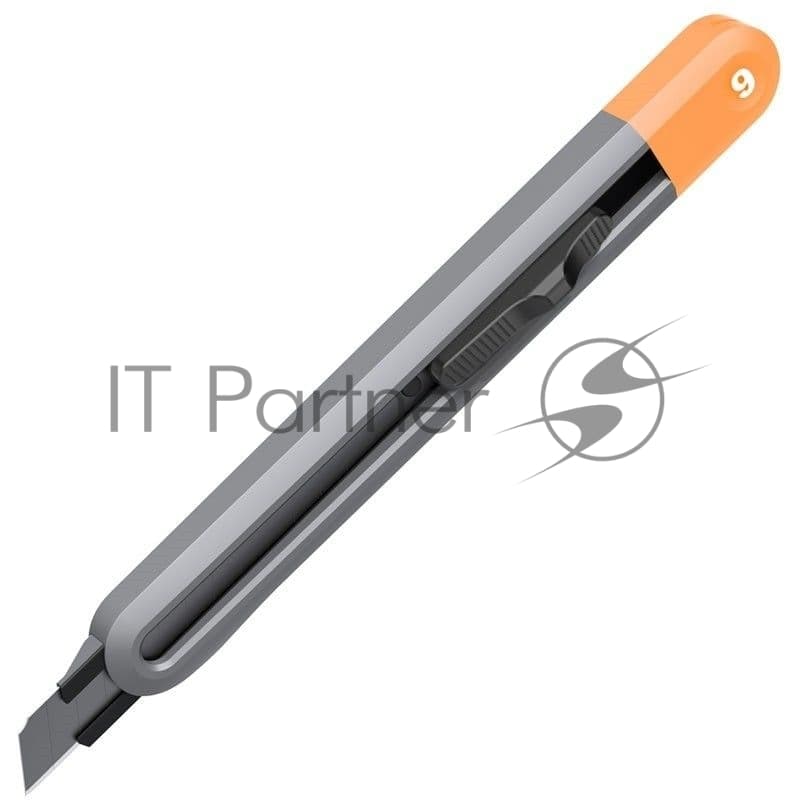 Технический нож "Home Series Gray" Deli HT4009C ширина лезвия 9мм, эксклюзивный дизайн, корпус из высококачественного софттач пластика
