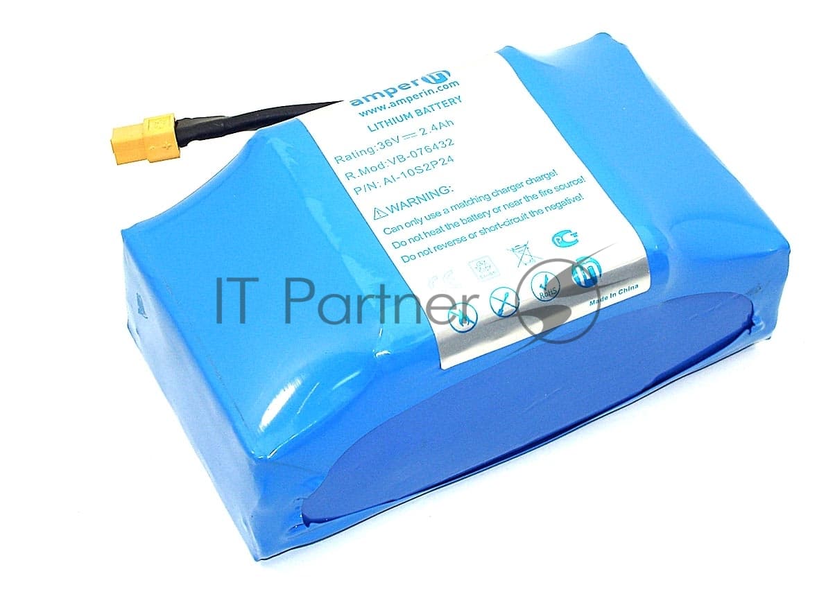 Аккумулятор Amperin 10S2P для гироскутера 36V 2.4А·ч Li-ion