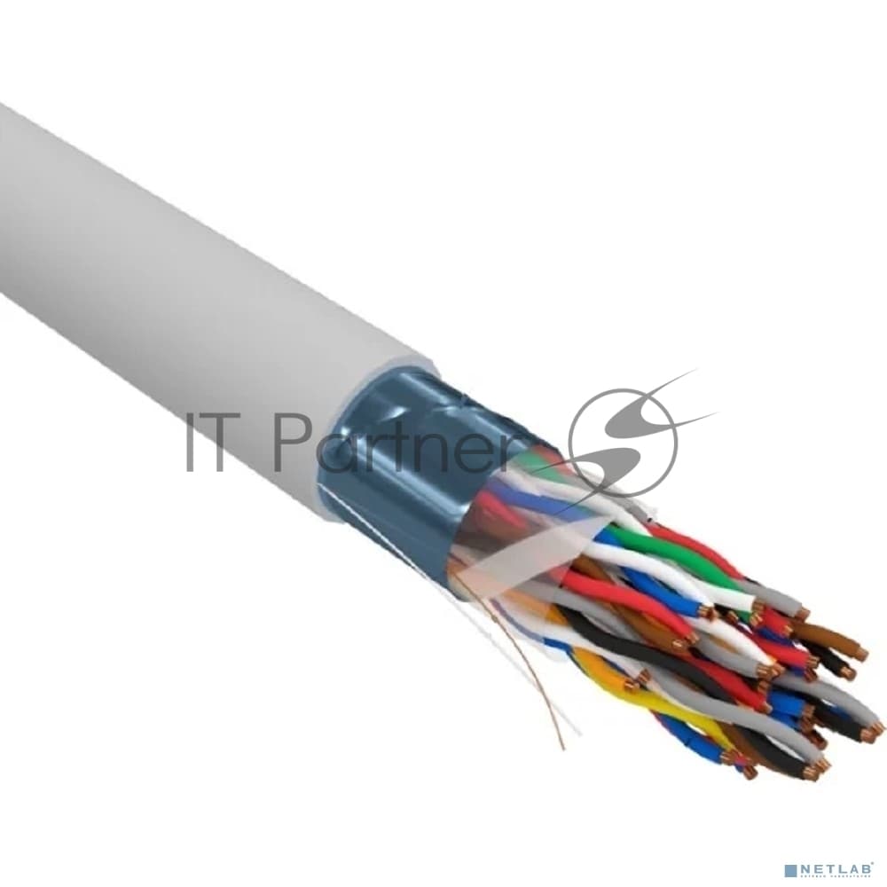 Rexant (01-1201-R) Кабель витая пара F/UTP, CAT 5е, PVC, 25PR, 24AWG, INDOOR, SOLID, серый, 305м, РФ
