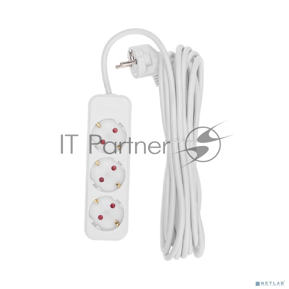 Удлинитель Rexant STANDARD 3 гнезда, 5 м, 3х1,0 мм², с/з, белый