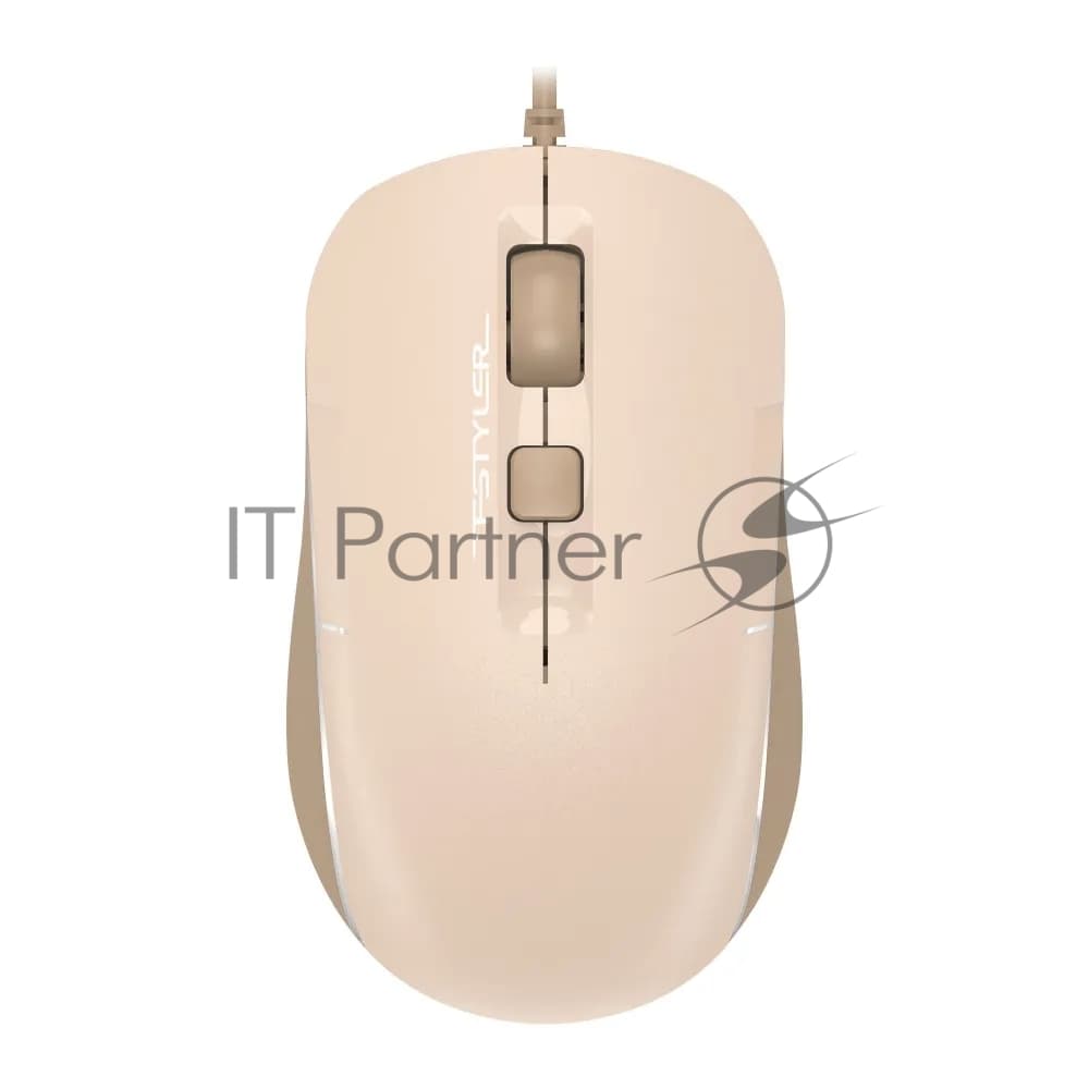 Мышь проводная A4Tech Fstyler FM26 бежевый/коричневый, 1600 dpi, USB, кнопки - 4