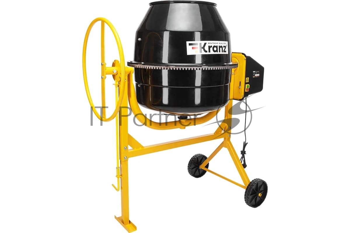 Бетоносмеситель Kranz KR-180 700 Вт, 180 л, чугунный венец, 23 об/мин