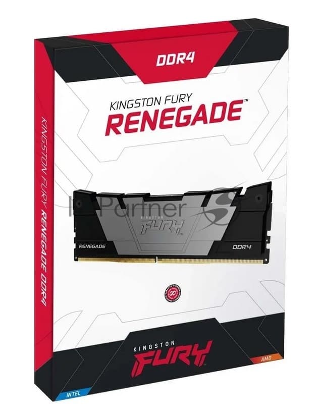 Память оперативная/ Kingston 32GB 3200MT/s DDR4 CL16 DIMM (Kit of 2) 1Gx8 FURY Renegade Black