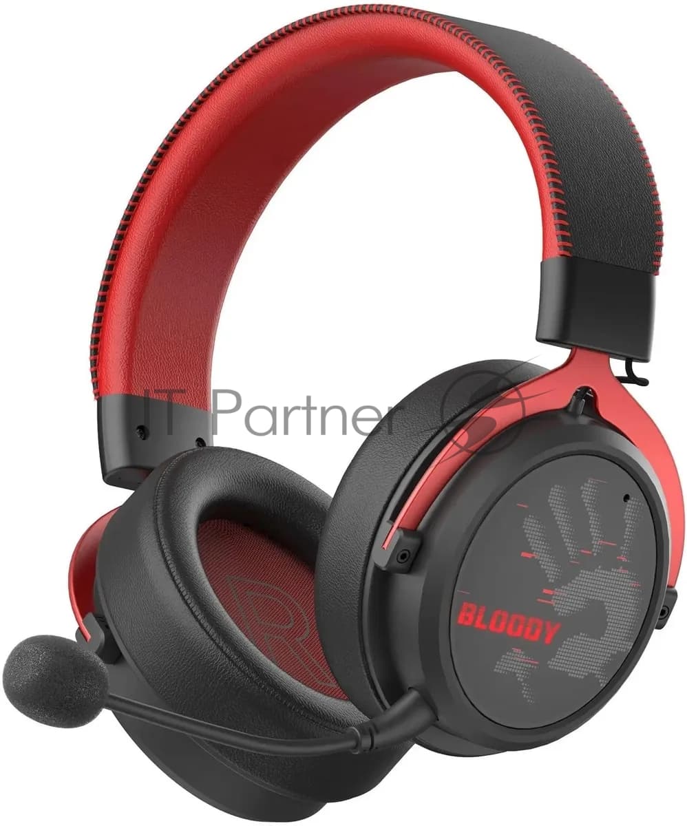 Гарнитура Bloody MR590 Sports Red красный/чёрный, беспроводная + проводная, Bluetooth, до 35 ч