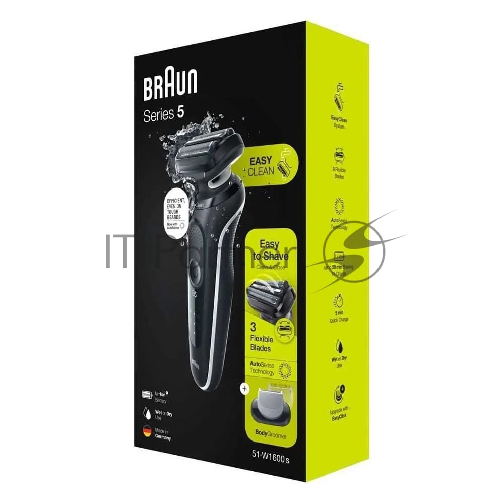 Электробритва Braun 51-W1600s белый/черный