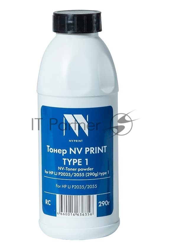Тонер NVPrint HP P2035/2055 (CE505A/ CE505X) (290г) для HP LaserJet P2030, P2035, P2050,P2055; Canon (719) LBP 6650, 6680, 6300, 6310, MF 5840, 5880, 5940, 5980 Type1