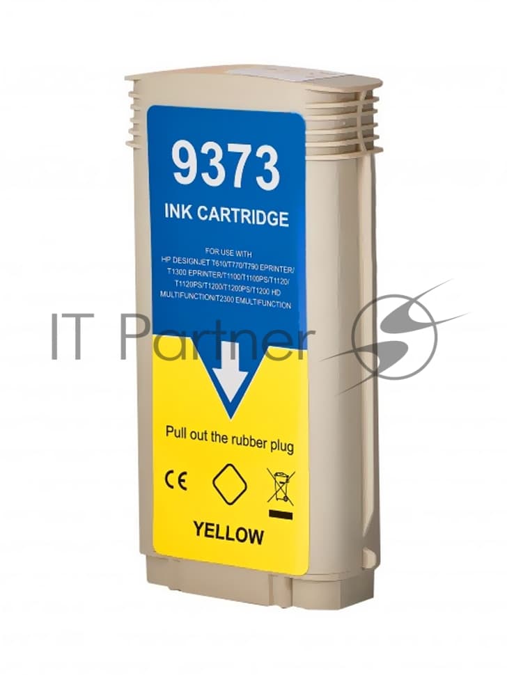-/ Струйный картридж NV Print 72 (NV-C9373A) Yellow для HP DesignJet T1100, T1120, T1200, T1300, T610, T620, T770, T790, T2300, T795 (130 мл)