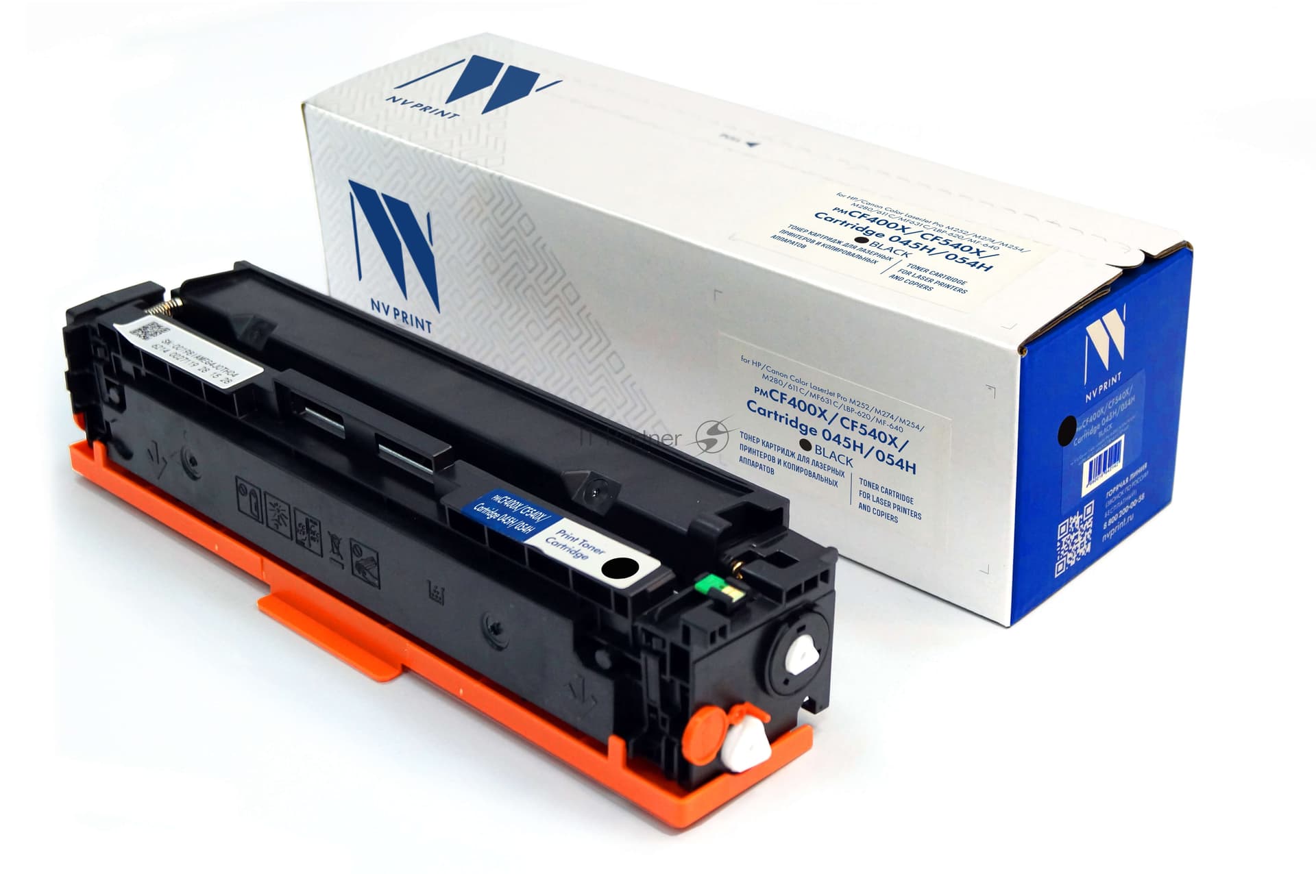 Картридж лазерный NVPrint совместимый NV-CF400X/CF540X/045H/054H Black универсальные для HP/Canon Color LaserJet Pro M252/M274/M254/M280/611C/MF631C/LBP-620/MF-640 (3200k)