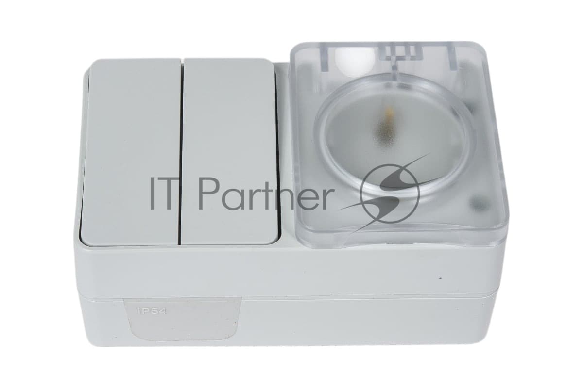 Блок ОП AtlasDesign PROFI IP54 (розетка 16А заземл. защ. шторки + 2-кл. выключатель 10А) сер. SE ATN
