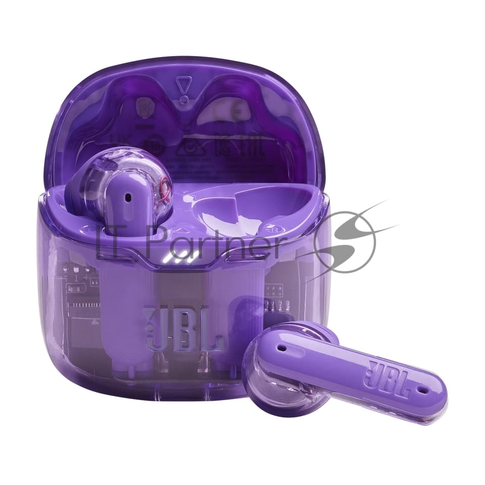 Наушники TWS JBL Tune Flex Ghost фиолетовый, вкладыши/внутриканальные (трансформер), Bluetooth, активное шумоподавление