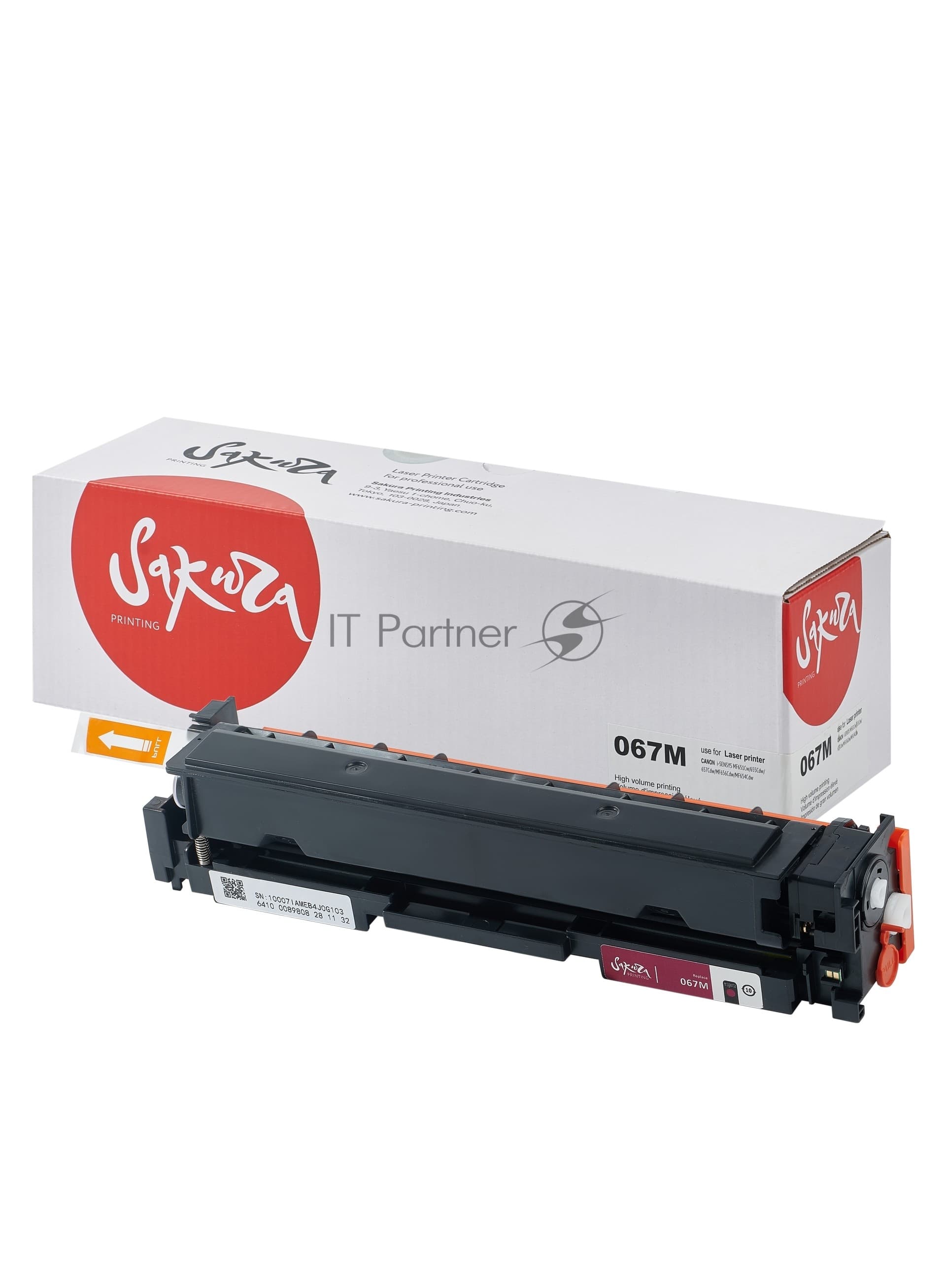 Картридж лазерный Sakura 067M (5100C002) для Canon i-SENSYS LBP631/LBP633/MF651/MF655/MF657, пурпурный, 1300 к. (чип без счетчика копий)