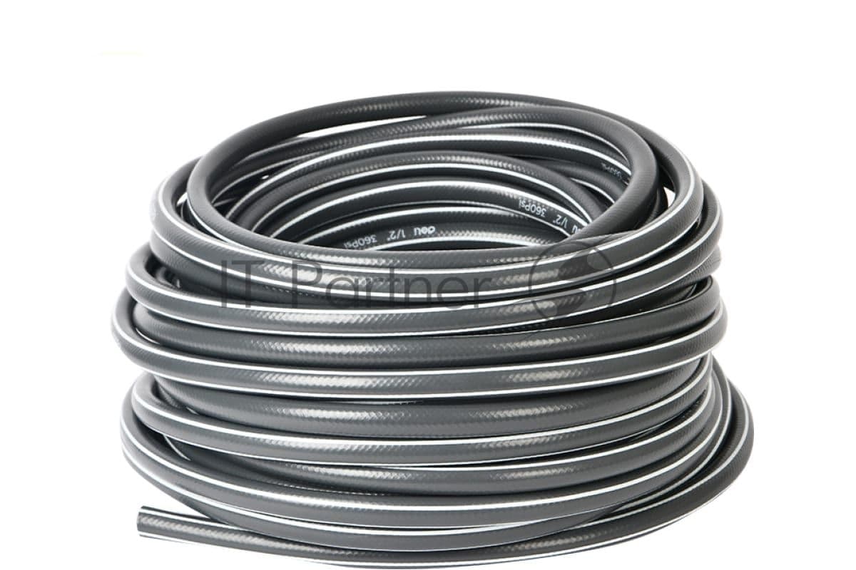 Шланг поливочный армированный Deli DL8072-30 30 метров, 1/2", 4 слоя, давление до 25 бар, серый