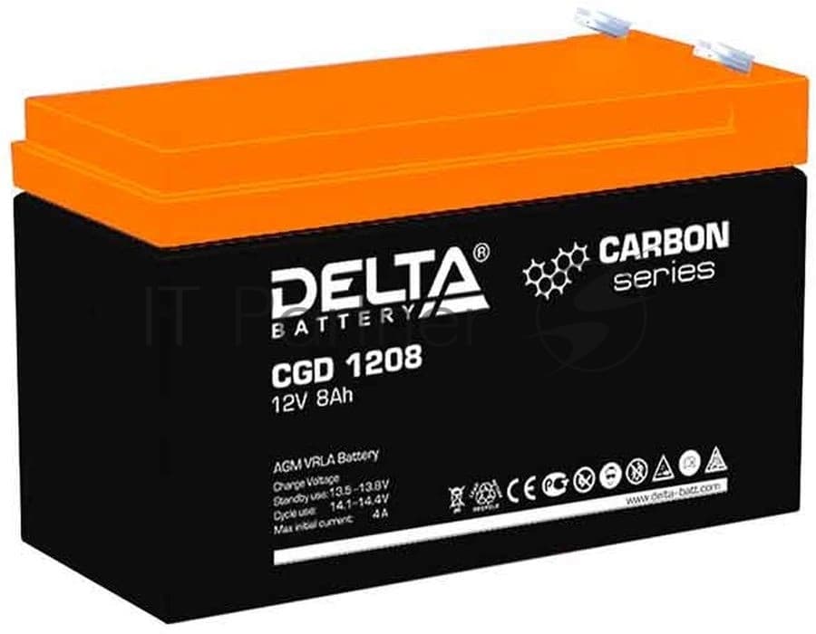 Аккумуляторная батарея Delta CGD 1208 напряжение 12В, емкость 8А·ч (151x65x100мм)