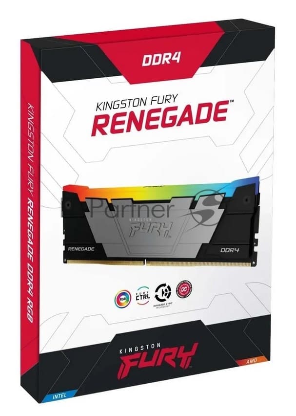 Память оперативная/ Kingston 16GB 3200MT/s DDR4 CL16 DIMM (Kit of 2) FURY Renegade RGB