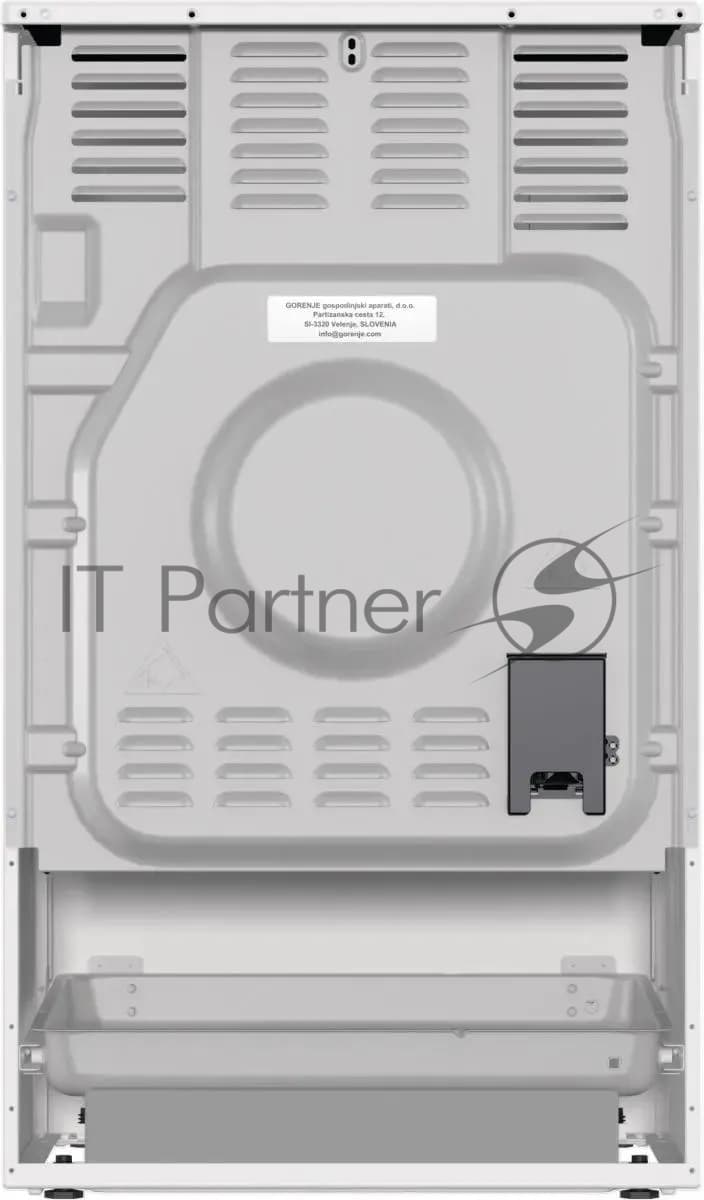 Плита электрическая Gorenje GEC5A12WG-B белый, конфорок 4 электрических, духовка 68 л, 50 см x 85 см x 59.4 см (без крышки)