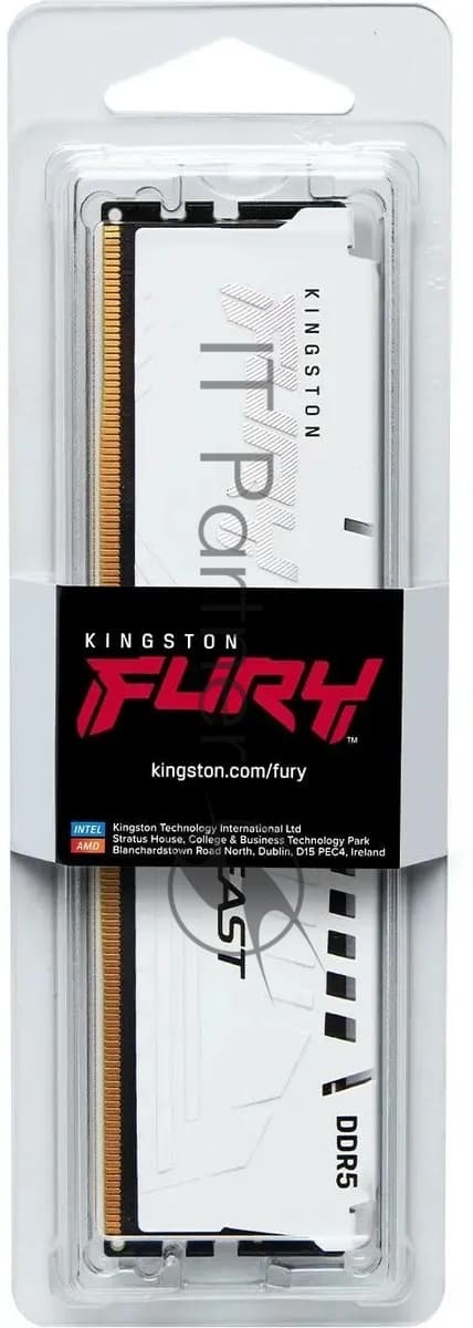 Память оперативная/ Kingston 32GB 6000MT/s DDR5 CL36 DIMM FURY Beast White EXPO