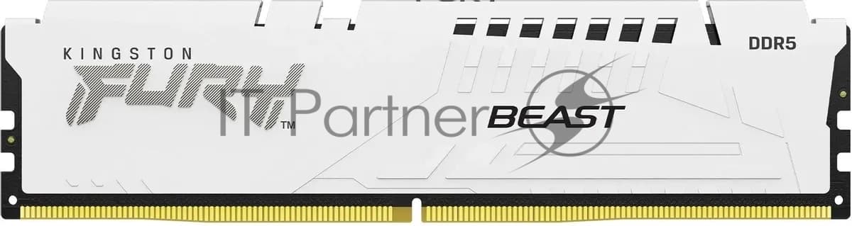 Память оперативная/ Kingston 32GB 5600MT/s DDR5 CL36 DIMM FURY Beast White EXPO