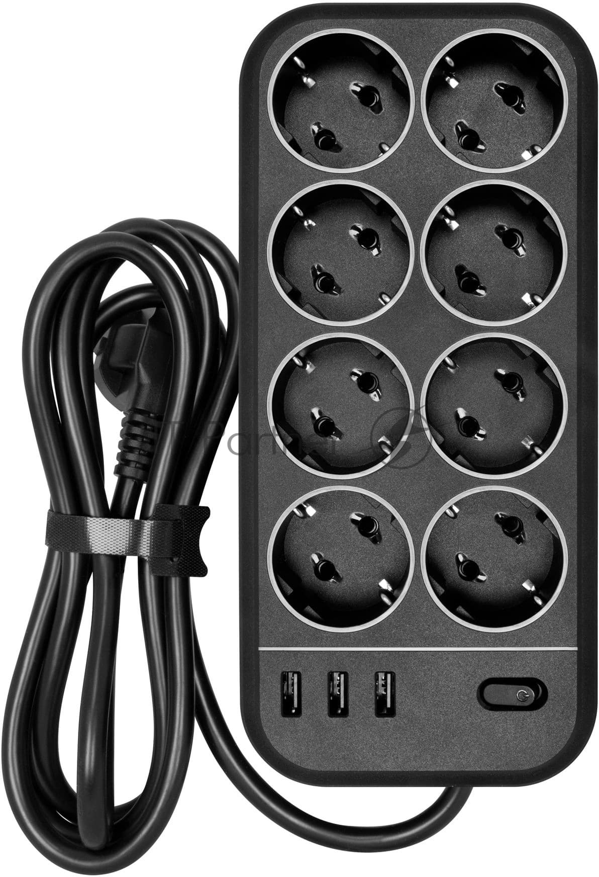 POWERCOM Сетевой фильтр SP-08 USB03AB 8 розеток 3USB 1.8м 16А