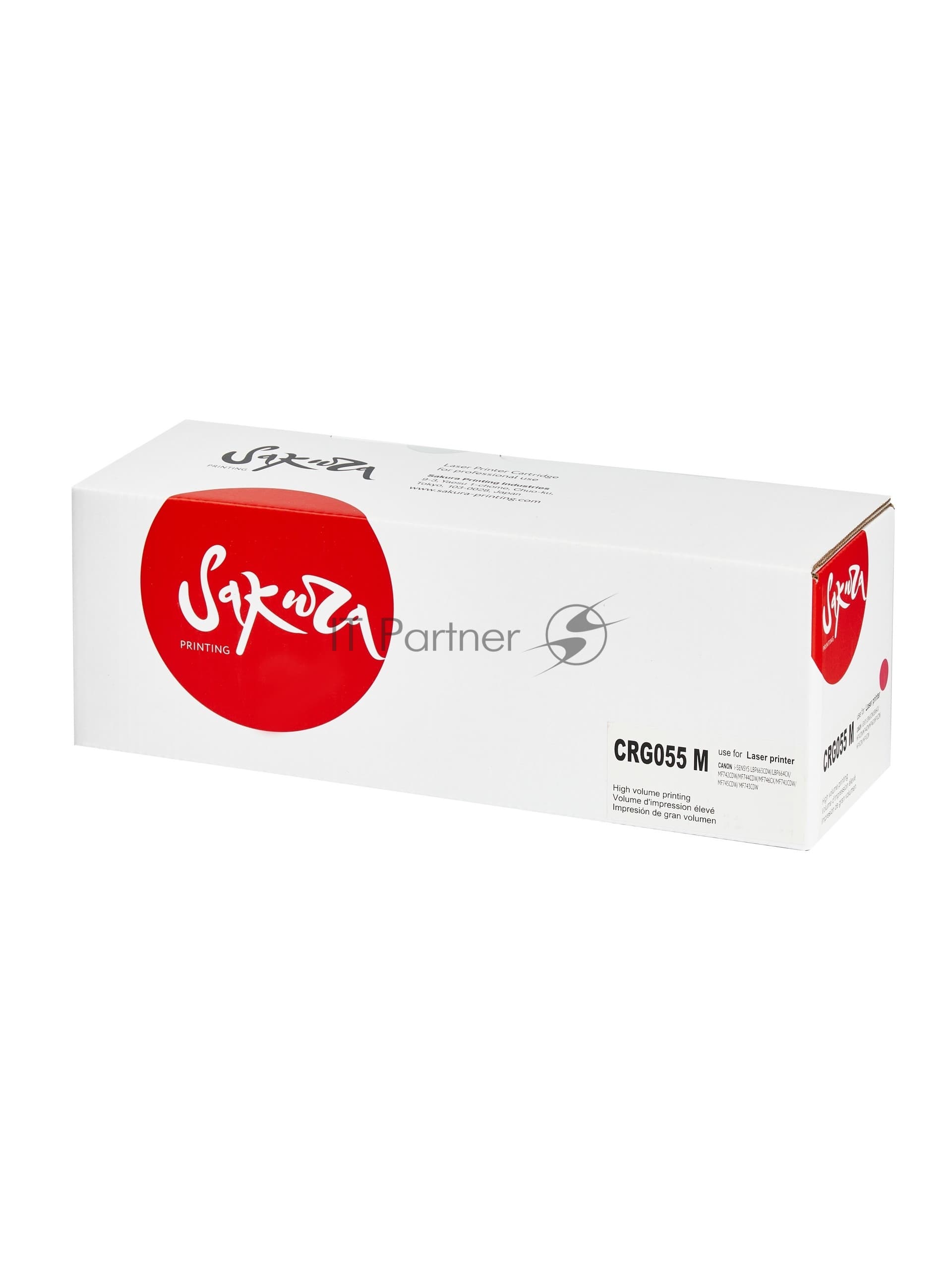 Картридж лазерный Sakura 055M (3014C002) для Canon LBP664Cx/LBP663Cdw/MF746Cx/MF744Cdw/MF742Cdw, пурпурный, 2100 к. (чип без счетчика копий)