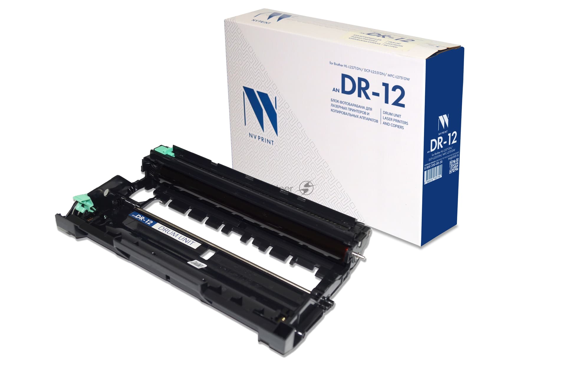 -/ Блок фотобарабана NVP NV-DR-12 для Brother HL-L2371DN/DCP-L2551DN/MFC-L2751DW (12000k)