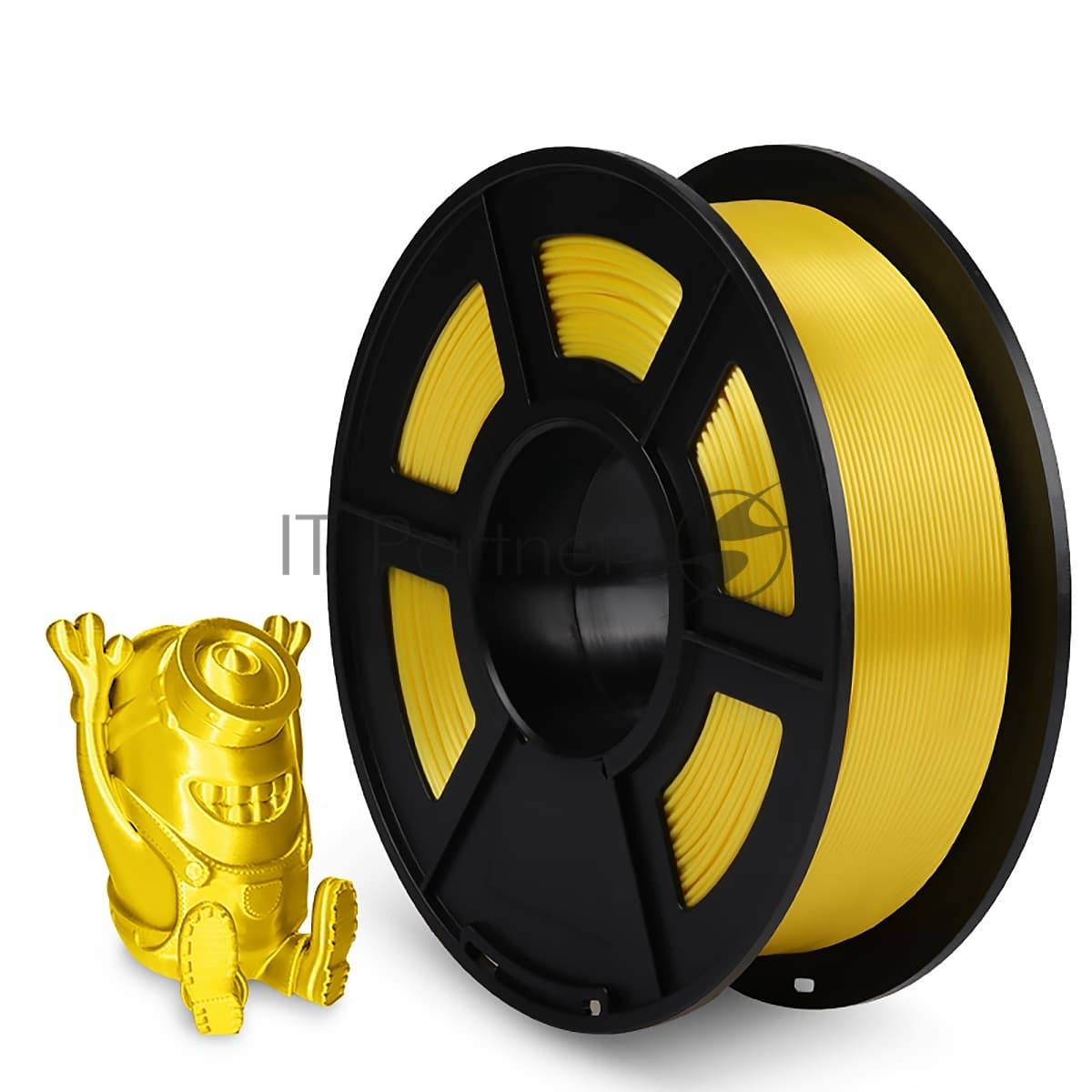 -/ Филамент NVPRINT Silk PLA+ Yellow для 3D печати диаметр 1.75мм длина 330 метров масса 1 кг