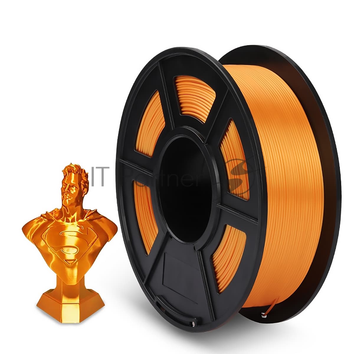 -/ Филамент NVPRINT Silk PLA+ Orange для 3D печати диаметр 1.75мм длина 330 метров масса 1 кг
