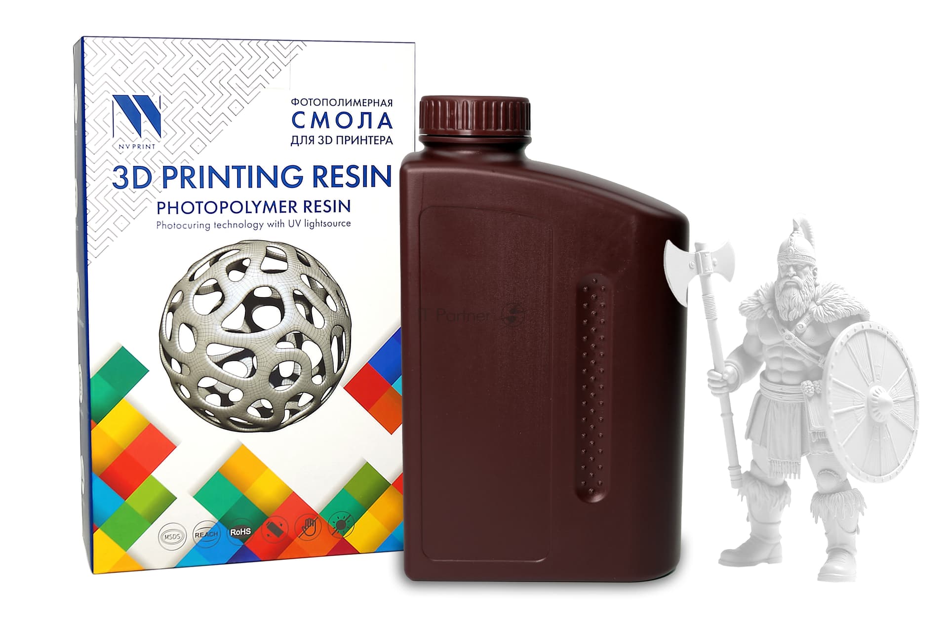 -/ Фотополимерная смола NVPRINT Standard Resin Clear для 3D печати 1 кг (бут)